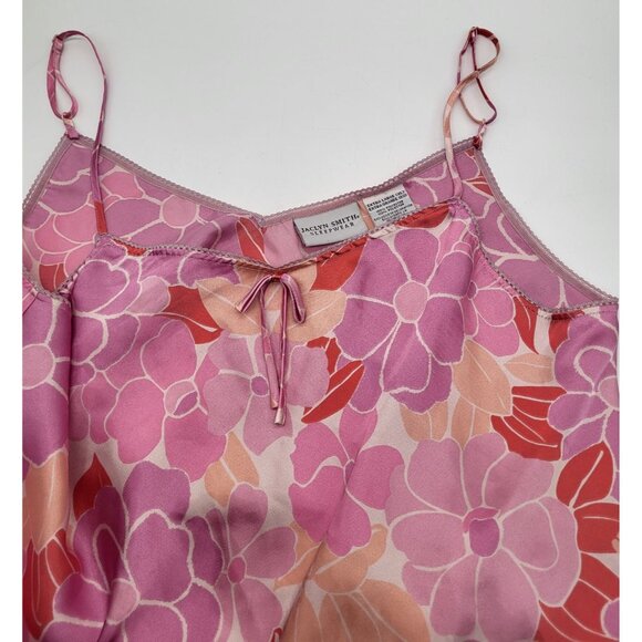 Vintage Jaclyn Smith Nightgown Slip Chemise XL Floral Pink Valentines Feminine - Picture 8 of 8